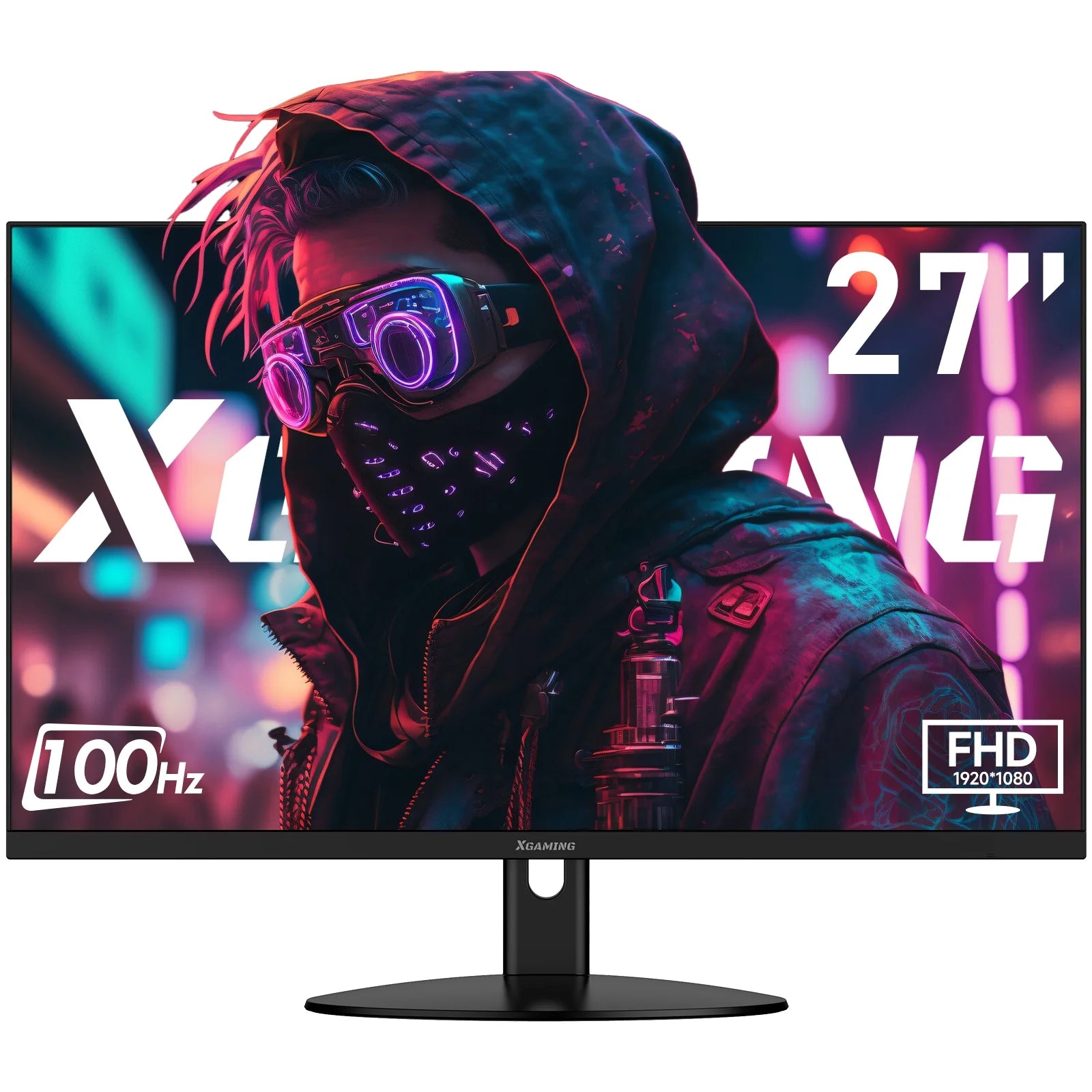 27Inch Ultra Thin 100Hz Gaming Monitor,  3-Side Borderless FHD (1920X1080P) Computer Monitor, Screen PC Computer for Office, 1Ms MPRT, Freesync,Built-In 2*Speakers, HDMI