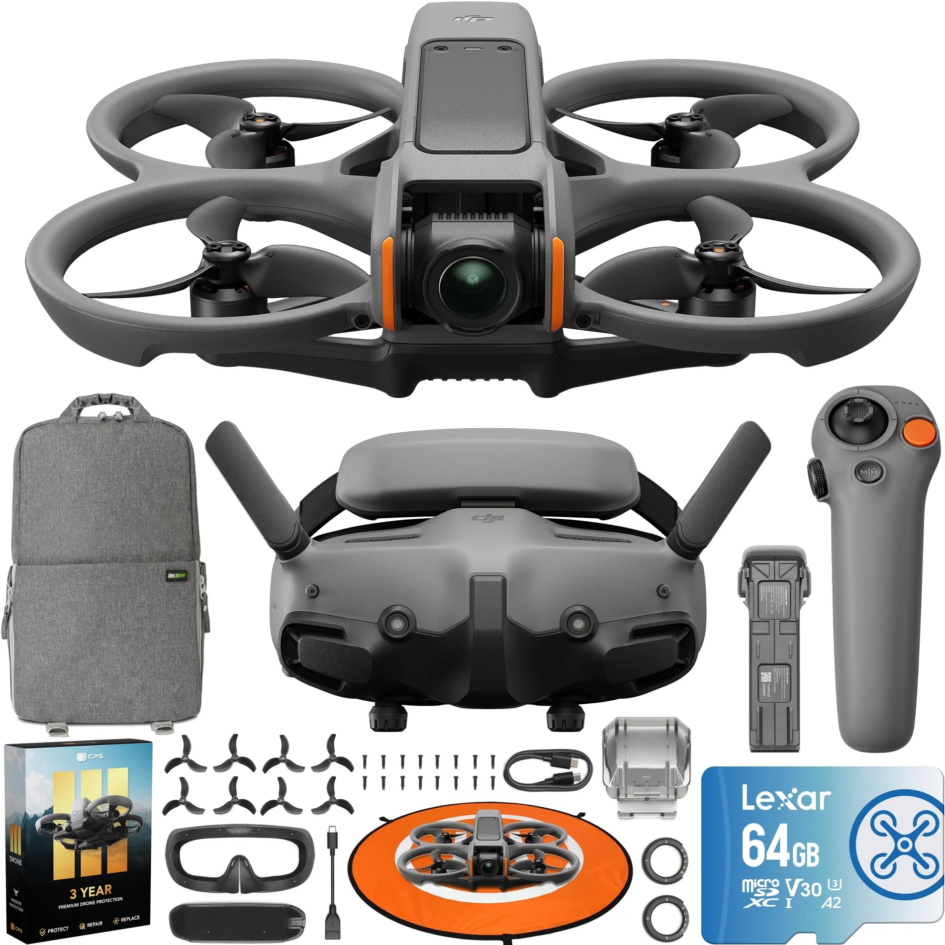 Avata 2 FPV 4K Video Resolution Aerial Drone with Accessories Included